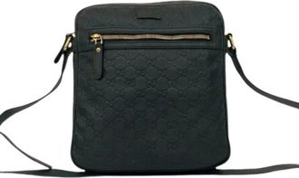 Gucci Pre-owned Vintage Pochette Schoudertas - Dames - Vintage Schoudertas - Zwart - ONE Size - Leer - Vintage