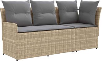 vidaXL 2 Uds. Sof&aacute; De Jard&iacute;n Con Brazo Y Sof&aacute; En Esquina Vidaxl