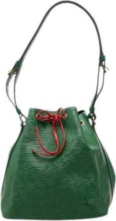 Louis Vuitton Pre-owned Epi Petit Noe Shoulder Bag - Dames - Vintage Tas - Groen - ONE Size - Leer - Vintage