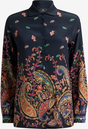 Etro Hemd aus Seide mit Paisleymuster