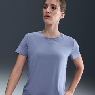 Nike Womens One Classic Dri-FIT Short-Sleeve Top in Blue | FN2798-499