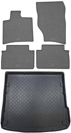 OEM Audi Q7 4l Suv (5 Puertas) De Marzo De 2006 A Mayo De 2015. Juego De Alfombrillas De Goma Para Coche Y Alfombrilla Para Maletero