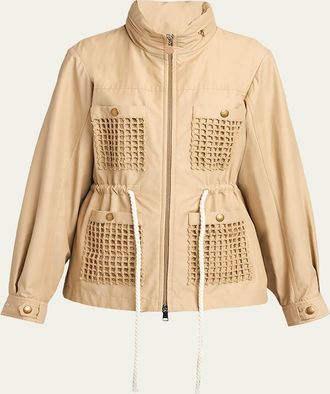 Moncler Bougain Twill Hooded Jacket
