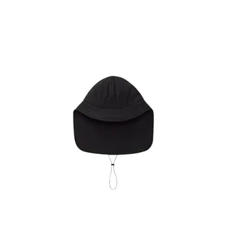 Yohji Yamamoto Accessoires, unisex, Zwart, L, Nylon, Gewatteerde bucket hat