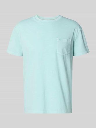 Superdry T-Shirt aus Baumwoll-Leinen-Mix mit Brusttasche in Koralle, Gr&ouml;&szlig;e XXXL