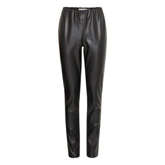 Ichi Ichi, Dames, Broeken, Zwart, Maat: XL Leer