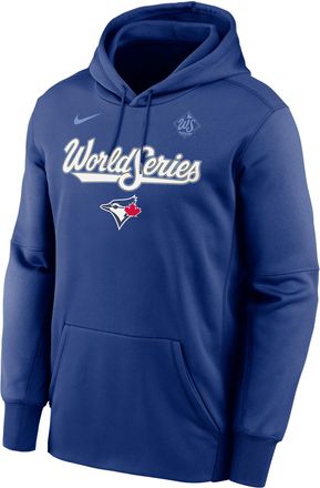 Nike Mens Toronto Blue Jays 2025 World Series Participant Authentic Collection Mens Nike Therma MLB Pullover Hoodie in Blue | NKAQ4EWTRW-8YR