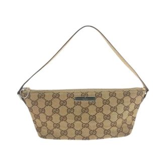 Gucci Pre-owned Mini Bags, female, Beige, Size: ONE SIZE Pre-owned GG Canvas Leather Handbag