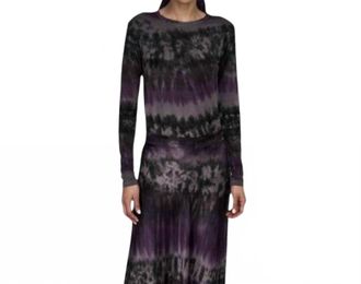 Rabens Saloner Xenia Long Sleeve Tshirt In Purple Combo