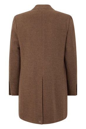 Canali Mens Long Wool Coat Brown