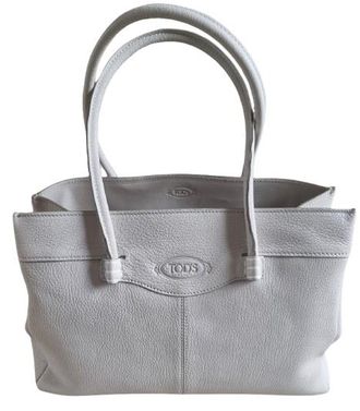 Tod's Off White Mocassino Leather Bag