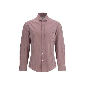 Brunello Cucinelli Multicolor Cotton Pattern Mens Shirt