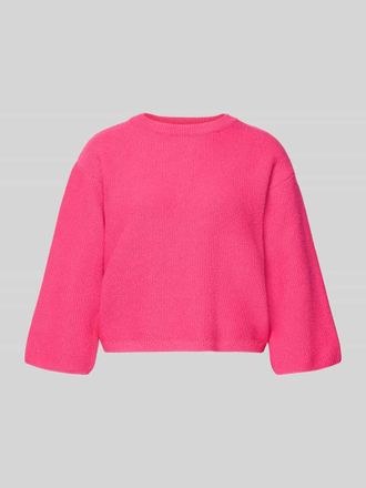 More & More More & More Oversized Strickpullover aus Viskose-Mix mit Stehkragen in Pink, Gr&ouml;&szlig;e 34