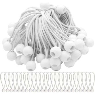 OEM Paquete De 75 Tensores El&aacute;sticos, Cuerdas El&aacute;sticas Con Bolas, Cuerdas El&aacute;sticas Tipo Bungee, Bolas El&aacute;sticas Para Carpas, Tiendas De Campa&ntilde;a, Pancart