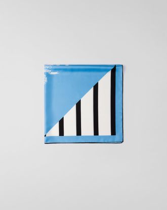 Prada Printed silk twill scarf 90x90