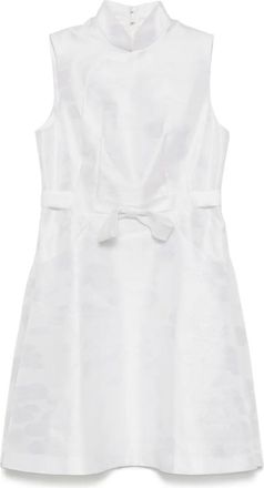 Shiatzy Chen Abito con motivo jacquard - Bianco