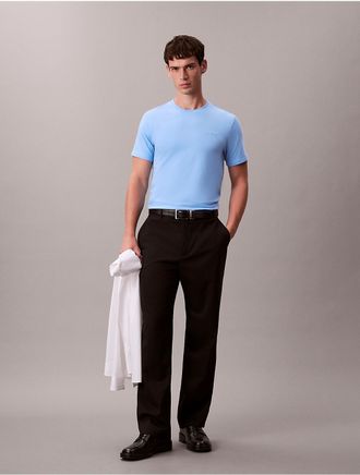 Calvin Klein Mens Liquid Touch Slim T-Shirt - Blue - XS