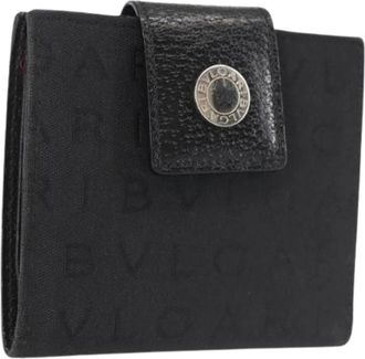 Bulgari Pre-owned Canvas wallets - Dames - Vintage Accessoires - Zwart - ONE Size - Vintage
