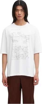 Undercover Tops, Heren, Wit, XL, Katoen, T-shirt