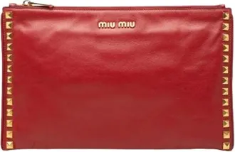 Miu Miu Pre-owned Clutches, female, Red, Size: ONE SIZE Pre-owned Clutch Bag