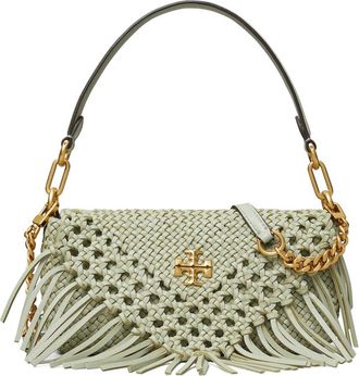 Tory Burch Kira Fringe Small Flap Leather Shoulder Bag