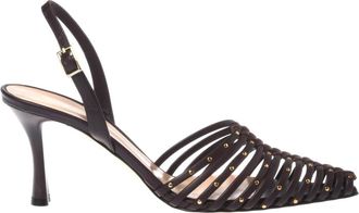 Baldinini Studded Leather Court Heel - Dames - Pumps - Bruin - 38 EU - Leer - Schoenen