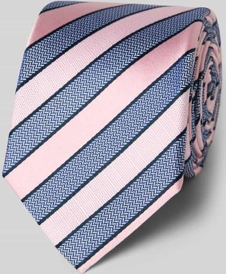 Olymp Seidenkrawatte im Allover-Look (6,5 cm) in Rose, Gr&ouml;&szlig;e 1