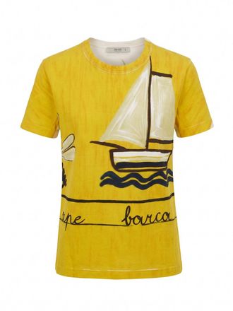 Prada Printed Round Neck Tshirt