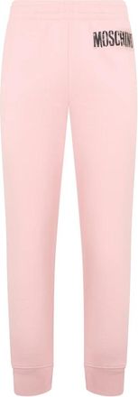 Moschino Sportbroek met elastische tailleband - Dames - Sweatpants - Roze - XS - Katoen - Broeken