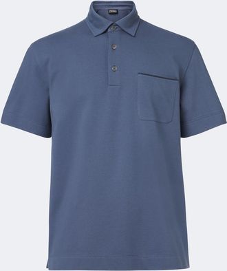 Ermenegildo Zegna Polo in piqu&eacute; di cotone