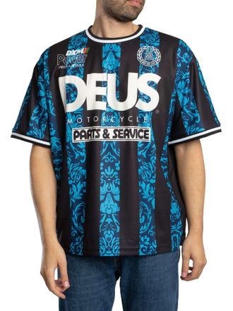 Deus Nouveau Moto Oversized T-Shirt, Blauw