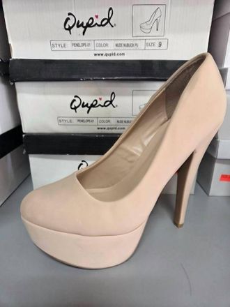 Qupid Womens Penelope Heels In Nude