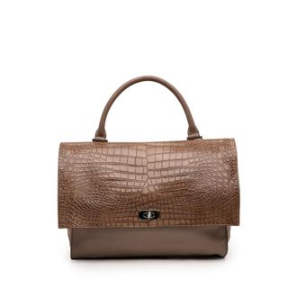 Givenchy Pre-owned Givenchy Medium Croc Embossed Calfskin Shark Lock Satchel Ladies TEZ6BKYWUUVZ3IKT