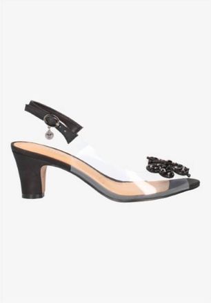 J. Rene&eacute; Womens Kerensa Sling Back Pumps In Clear/black