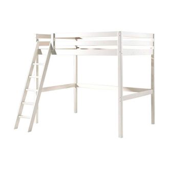 M&S Collection Letto a soppalco 140x200 compreso di molle Vipack Pino - Bianco