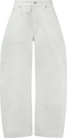 Alaia Jeans, Dames, Wit, W28, Katoen, Round Wide-Leg Jeans