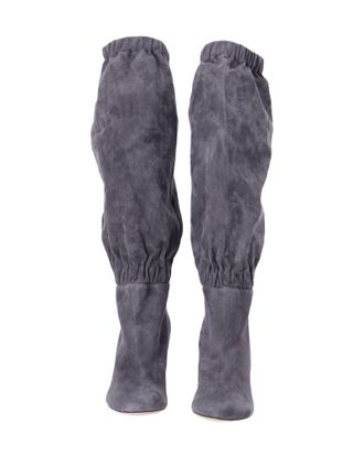 Jimmy Choo London Maxyn 85 Knee-high Boots in Grey Suede