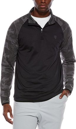 Ben Sherman Camo Jacquard Sleeve 1/4 Zip Pullover
