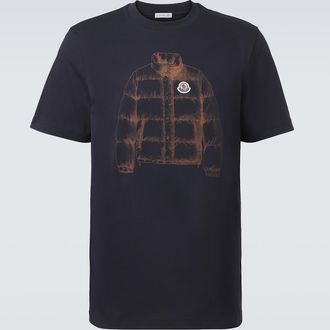 Moncler Printed cotton jersey T-shirt