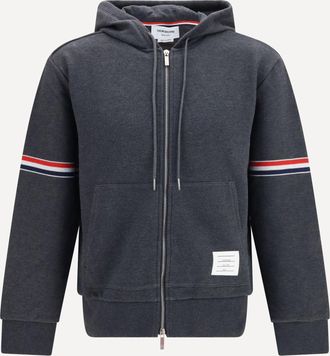 Thom Browne Classic Loopback 4-Bar zip-up Hoodie Male 2