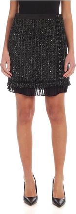 Karl Lagerfeld Sparke boucle rok - Dames - Korte rokken - Bruin - M - Katoen - Rokken