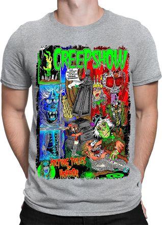 Generic Halloween T-Shirt Creepshow Spooky Horror Scary Creepy Mens T Shirts Top HD Sports Grey 2XL