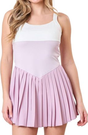 Peach Love California Color Block Romper In Lavender