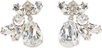 Self Portrait Dangling Earrings - Dames - Oorbellen - Grijs - ONE Size - Leer - Accessoires