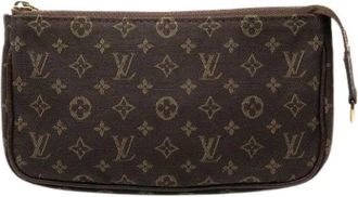Louis Vuitton Pre-owned Canvas Pouch - Dames - Vintage Mini Tas - Bruin - ONE Size - Vintage