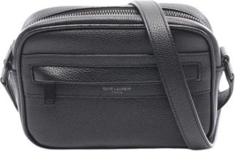 Saint Laurent Pre-owned Vintage Leren Schoudertas - Heren - Vintage Schoudertas - Zwart - ONE Size - Leer - Vintage
