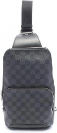 Louis Vuitton Tweedehands Canvas Louis Vuitton tassen - Heren - Vintage Schoudertas - Zwart - ONE Size - Vintage