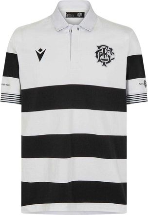 Macron Barbarians herenpolo 24/25 (Zwart, Wit)