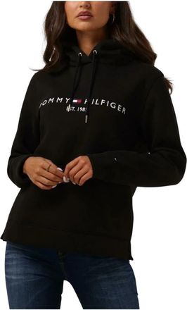 Tommy Hilfiger Heritage Hilfiger Hoodie Sweater - Dames - Hoodies - Zwart - XS - Katoen - Hoodies & sweatvesten