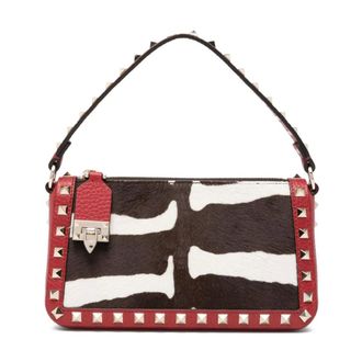 Valentino Tassen, Dames, Veelkleurig, ONE Size, Leer, Rockstud Small Crossbody Bag